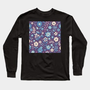 Purple Floral Long Sleeve T-Shirt